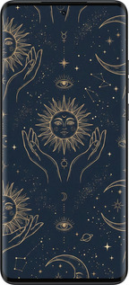 TPU чехол Celestial Harmony: Sun & Moon Gold Mystic Pattern для Motorola Edge 40 Neo - 6778b-3342 изображение 