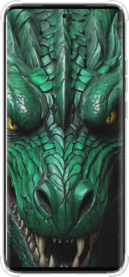 Силіконовий протиударний с посиленими кутами чехол Зелений дракон v2 для Motorola Edge 40 Neo - 5817sp-3342 изображение 