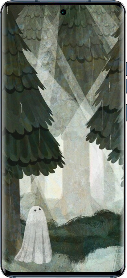 TPU чехол С изображением соснового леса и привидения для Motorola Edge 40 - 6420b-3335 изображение 