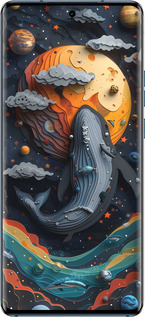 Силиконовый чехол Кит в космосе для Motorola Edge 40 - 6328u-3335 изображение 