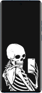 Силиконовый чехол Скелет делает Selfie для Motorola Edge 40 - 6535u-3335 изображение 