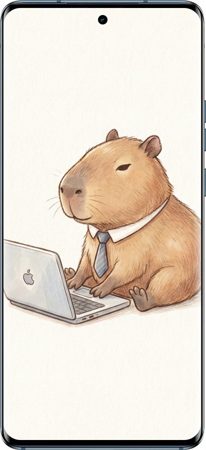 Силиконовый чехол Funny Capybara CEO Working для Motorola Edge 40 - 6777u-3335 изображение 