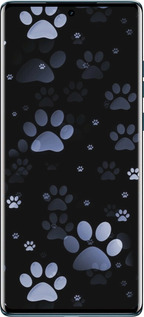 TPU чехол З синіми відбитками лап для Motorola Edge 50 Fusion - 6441b-3748 изображение 