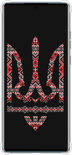 Силикон с усиленными углами чехол Герб - вышиванка на черном фоне для Motorola Edge 50 Fusion - 1196sp-3748 изображение 
