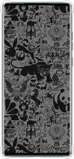 Силикон с усиленными углами чехол Чёрно-серый стикер бомбинг для Motorola Edge 50 Fusion - 2432sp-3748 изображение 