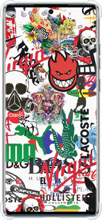 Силикон с усиленными углами чехол Many different logos для Motorola Edge 50 Fusion - 4022sp-3748 изображение 