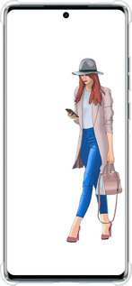 Силикон с усиленными углами чехол Девушка 1 для Motorola Edge 50 Fusion - 4751sp-3748 изображение 