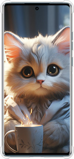 Силикон с усиленными углами чехол White cat для Motorola Edge 50 Fusion - 5646sp-3748 изображение 