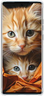 Силикон с усиленными углами чехол Котики 2 для Motorola Edge 50 Fusion - 5664sp-3748 изображение 