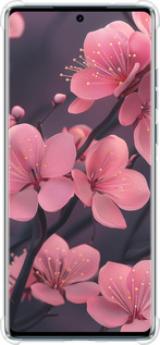 Силикон с усиленными углами чехол Пурпурная сакура для Motorola Edge 50 Fusion - 6075sp-3748 изображение 