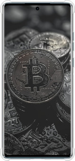 Силикон с усиленными углами чехол Black Bitcoin для Motorola Edge 50 Fusion - 6090sp-3748 изображение 