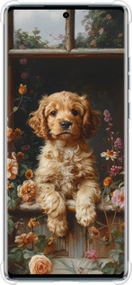 Силикон с усиленными углами чехол Щенок cocker spaniel для Motorola Edge 50 Fusion - 6136sp-3748 изображение 