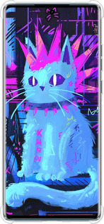 Силикон с усиленными углами чехол Кот панк для Motorola Edge 50 Fusion - 6311sp-3748 изображение 