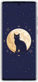Силикон с усиленными углами чехол Cute Cat Celestial/Witchy для Motorola Edge 50 Fusion - 6787sp-3748 изображение 