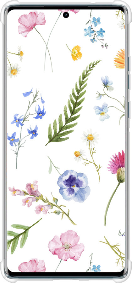 Силикон с усиленными углами чехол Цветочный фон v2 для Motorola Edge 50 Fusion - 5472sp-3748 изображение 