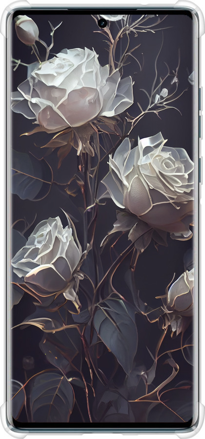 Силикон с усиленными углами чехол Розы 2 для Motorola Edge 50 Fusion - 5550sp-3748 изображение 