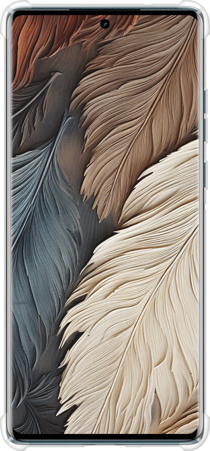 Силикон с усиленными углами чехол Листья в стиле бохо для Motorola Edge 50 Fusion - 5643sp-3748 изображение 