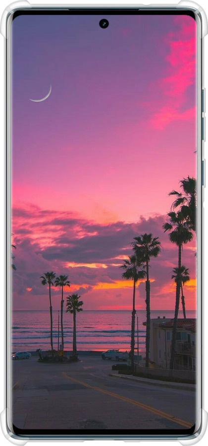 Силикон с усиленными углами чехол Пальмы для Motorola Edge 50 Fusion - 5873sp-3748 изображение 
