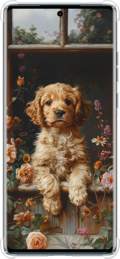 Силикон с усиленными углами чехол Щенок cocker spaniel для Motorola Edge 50 Fusion - 6136sp-3748 изображение 
