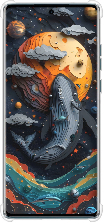 Силикон с усиленными углами чехол Кит в космосе для Motorola Edge 50 Fusion - 6328sp-3748 изображение 