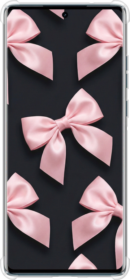 Силикон с усиленными углами чехол Coquette Ribbons Dark Coquette для Motorola Edge 50 Fusion - 6767sp-3748 изображение 
