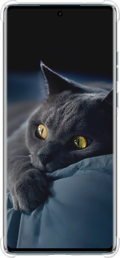 Силикон с усиленными углами чехол Дымчатый кот для Motorola Edge 50 Fusion - 825sp-3748 изображение 