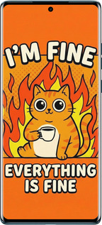 Силиконовый чехол Funny Cat для Motorola Edge 50 Fusion - 6786u-3748 изображение 