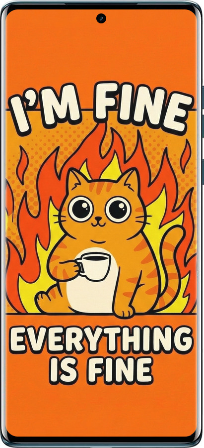 Силиконовый чехол Funny Cat для Motorola Edge 50 Fusion - 6786u-3748 изображение 