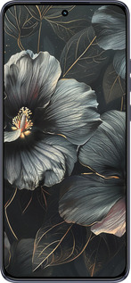 TPU чехол Черные цветы для Motorola Edge 50 Neo 5G - 6031b-3794 изображение 