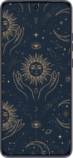 TPU чехол Celestial Harmony: Sun & Moon Gold Mystic Pattern для Motorola Edge 50 Neo 5G - 6778b-3794 изображение 