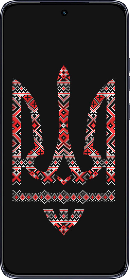 TPU чехол Герб - вышиванка на черном фоне для Motorola Edge 50 Neo 5G - 1196b-3794 изображение 