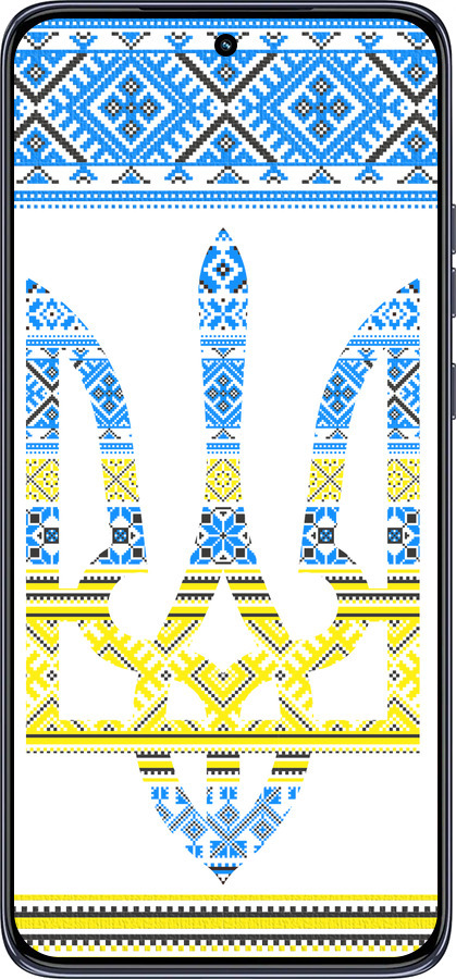 TPU чехол Герб - вышиванка желто-голубая для Motorola Edge 50 Neo 5G - 1197b-3794 изображение 