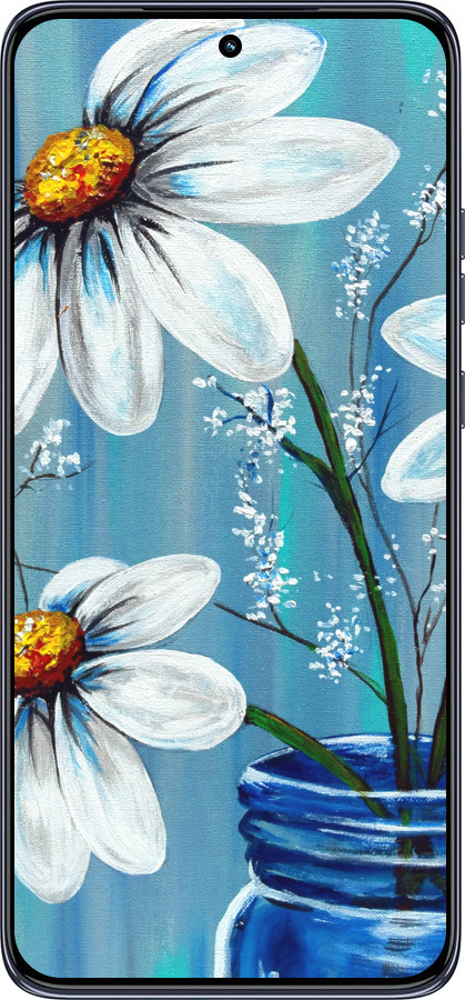 TPU чехол Красиві арт-ромашки для Motorola Edge 50 Neo 5G - 4031b-3794 изображение 