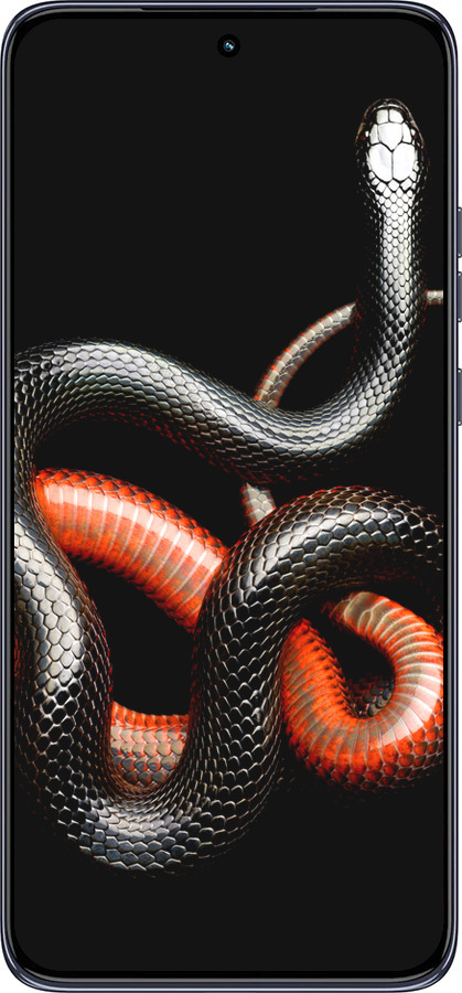 TPU чехол Червоно-чорна змія на чорному фоні для Motorola Edge 50 Neo 5G - 4063b-3794 изображение 