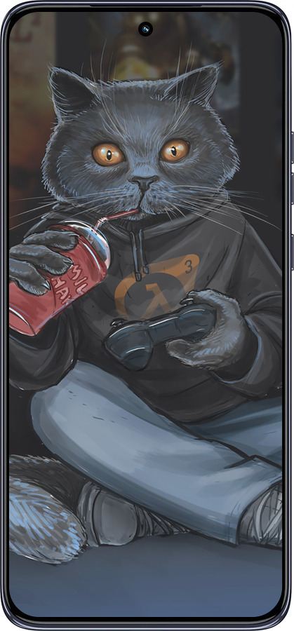 TPU чехол gamer cat для Motorola Edge 50 Neo 5G - 4140b-3794 изображение 