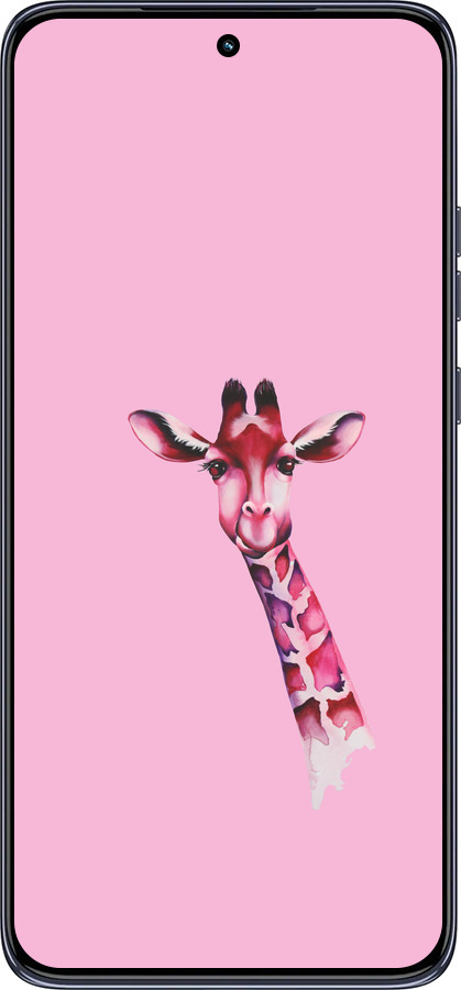 TPU чехол Розовая жирафа для Motorola Edge 50 Neo 5G - 4441b-3794 изображение 