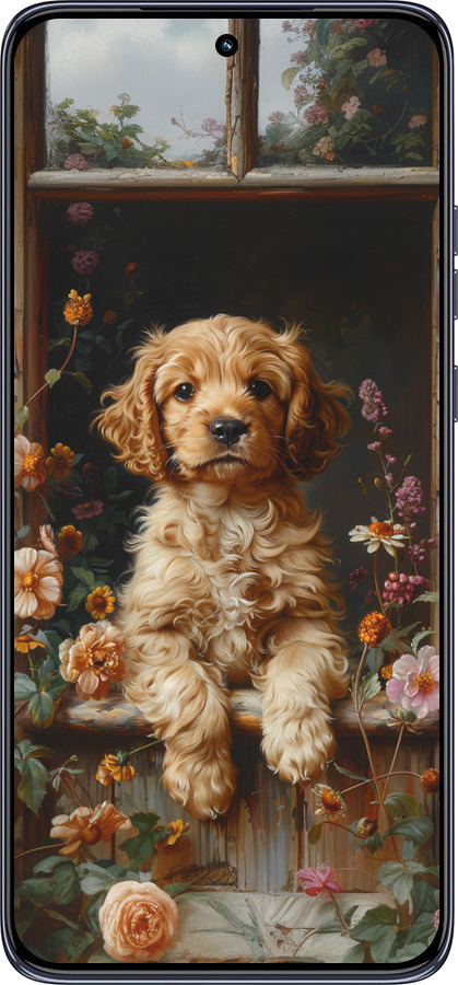 TPU чехол Щенок cocker spaniel для Motorola Edge 50 Neo 5G - 6136b-3794 изображение 