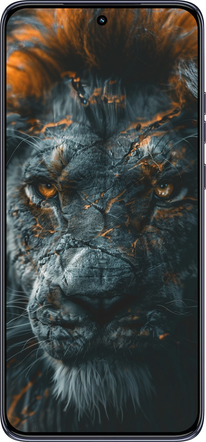 TPU чехол Пламенный лев для Motorola Edge 50 Neo 5G - 6153b-3794 изображение 