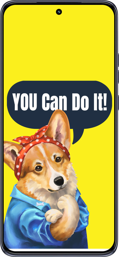 TPU чехол чехол с корги You Can Do It для Motorola Edge 50 Neo 5G - 6184b-3794 изображение 