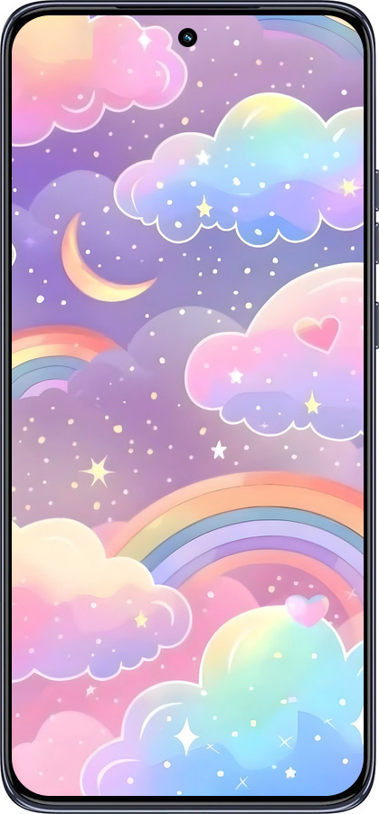 TPU чехол Облака и радуга для Motorola Edge 50 Neo 5G - 6312b-3794 изображение 