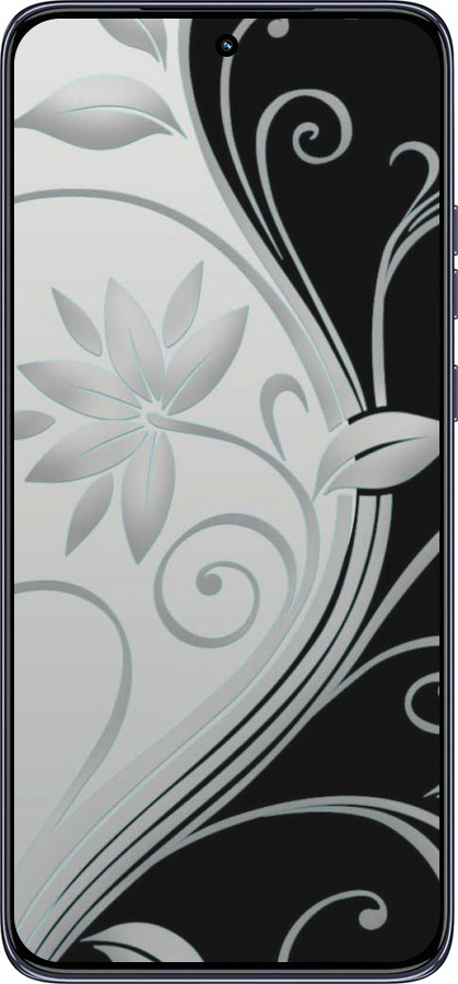 TPU чехол Цветы на чёрно-белом фоне для Motorola Edge 50 Neo 5G - 840b-3794 изображение 