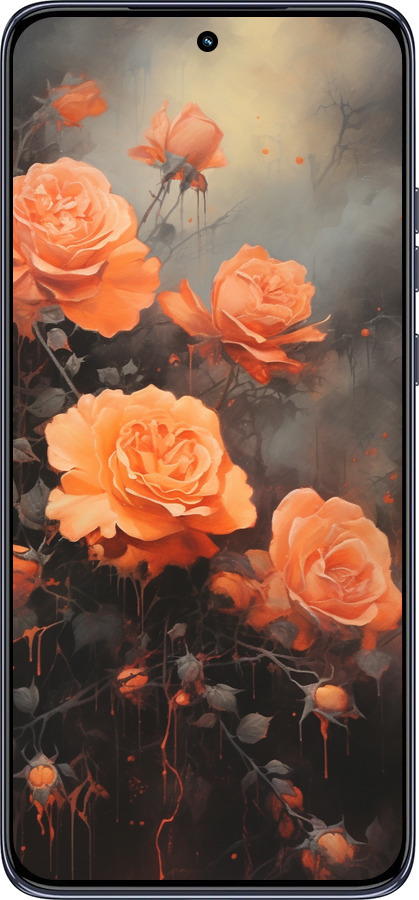 Силиконовый чехол Оранжевые розы для Motorola Edge 50 Neo 5G - 5944u-3794 изображение 