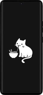 TPU чехол Милий кіт на чорному фоні для Motorola Edge 50 Pro 5G - 6528b-3710 изображение 