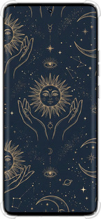 Силіконовий протиударний с посиленими кутами чехол Celestial Harmony: Sun & Moon Gold Mystic Pattern для Motorola Edge 50 Pro 5G - 6778sp-3710 изображение 