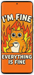 Силикон с усиленными углами чехол Funny Cat для Motorola Edge 50 Pro 5G - 6786sp-3710 изображение 