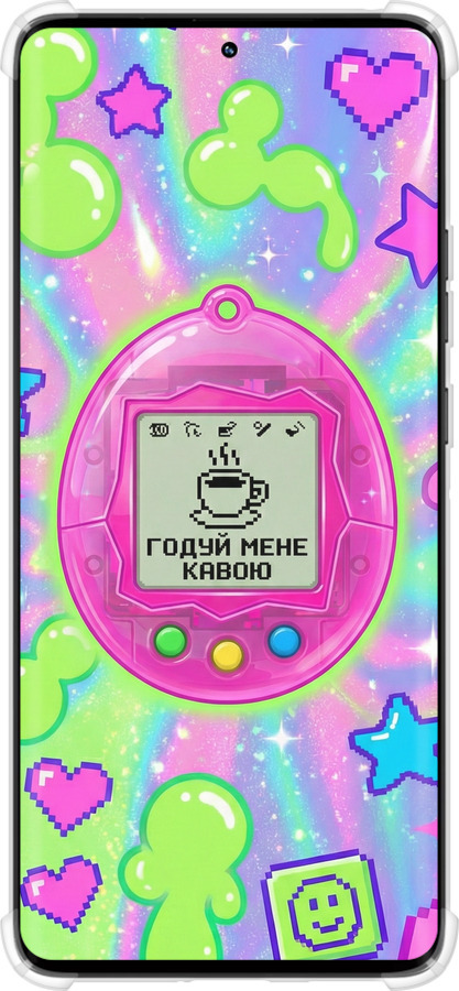 Силикон с усиленными углами чехол Y2K Aesthetic Retro Pet: Годуй мене кавою для Motorola Edge 50 Pro 5G - 6784sp-3710 изображение 