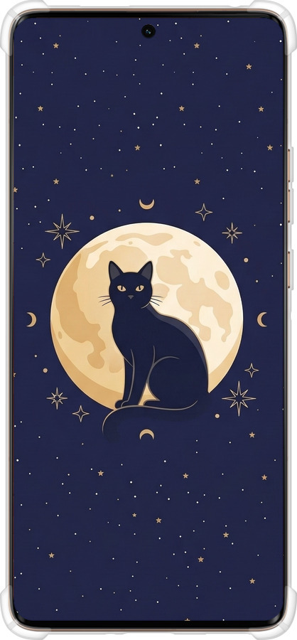 Силикон с усиленными углами чехол Cute Cat Celestial/Witchy для Motorola Moto X50 Ultra - 6787sp-3866 изображение 