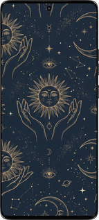 Силіконовий чехол Celestial Harmony: Sun & Moon Gold Mystic Pattern для Motorola Edge 50 - 6778u-3788 изображение 