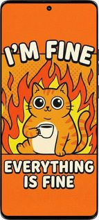 Силиконовый чехол Funny Cat для Motorola Edge 50 - 6786u-3788 изображение 