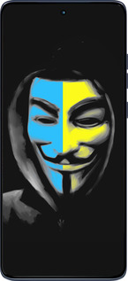 Силиконовый чехол Украинский анонимус для Motorola Edge 60 Fusion 5G - 1062u-4021 изображение 